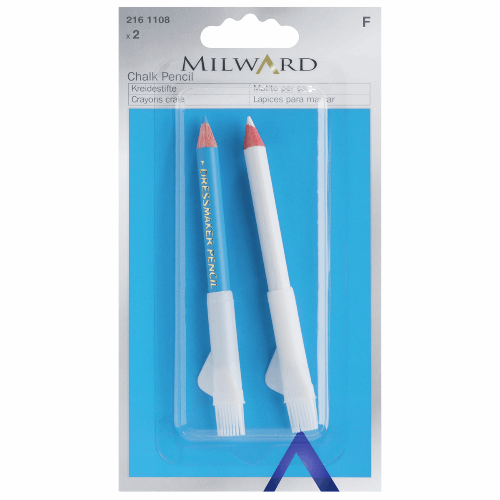Prym Chalk Pencils with Brush White/Blue 